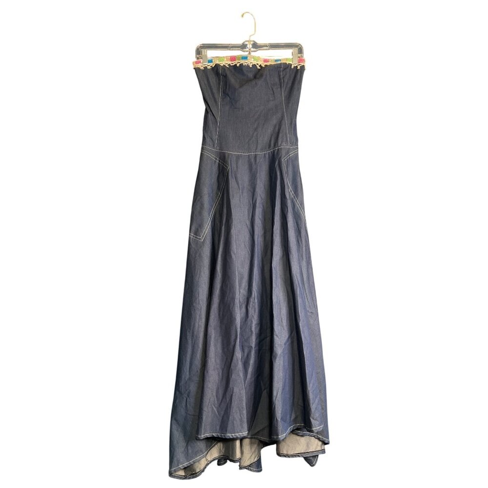 Strapless Asymmetrical Maxi Dress By In Love Paris